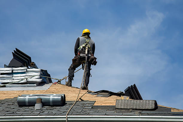 Professional Gutter Installation technician working in Chalfont, PA